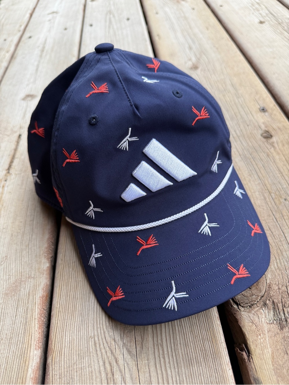 adidas golf hat with Red & White Embroidery